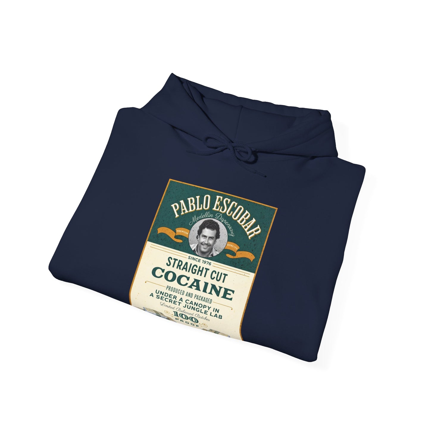 Pablo Escobar: Straight Cut Cocaine NL Unisex Heavy Blend™ Hooded Sweatshirt