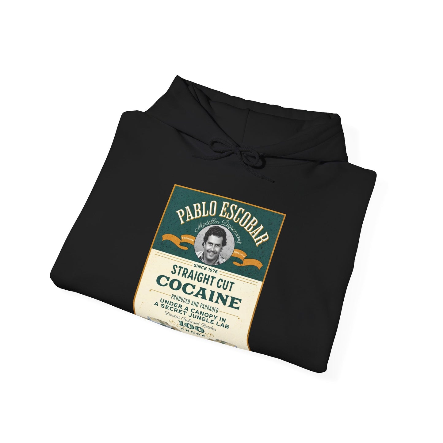 Pablo Escobar: Straight Cut Cocaine NL Unisex Heavy Blend™ Hooded Sweatshirt