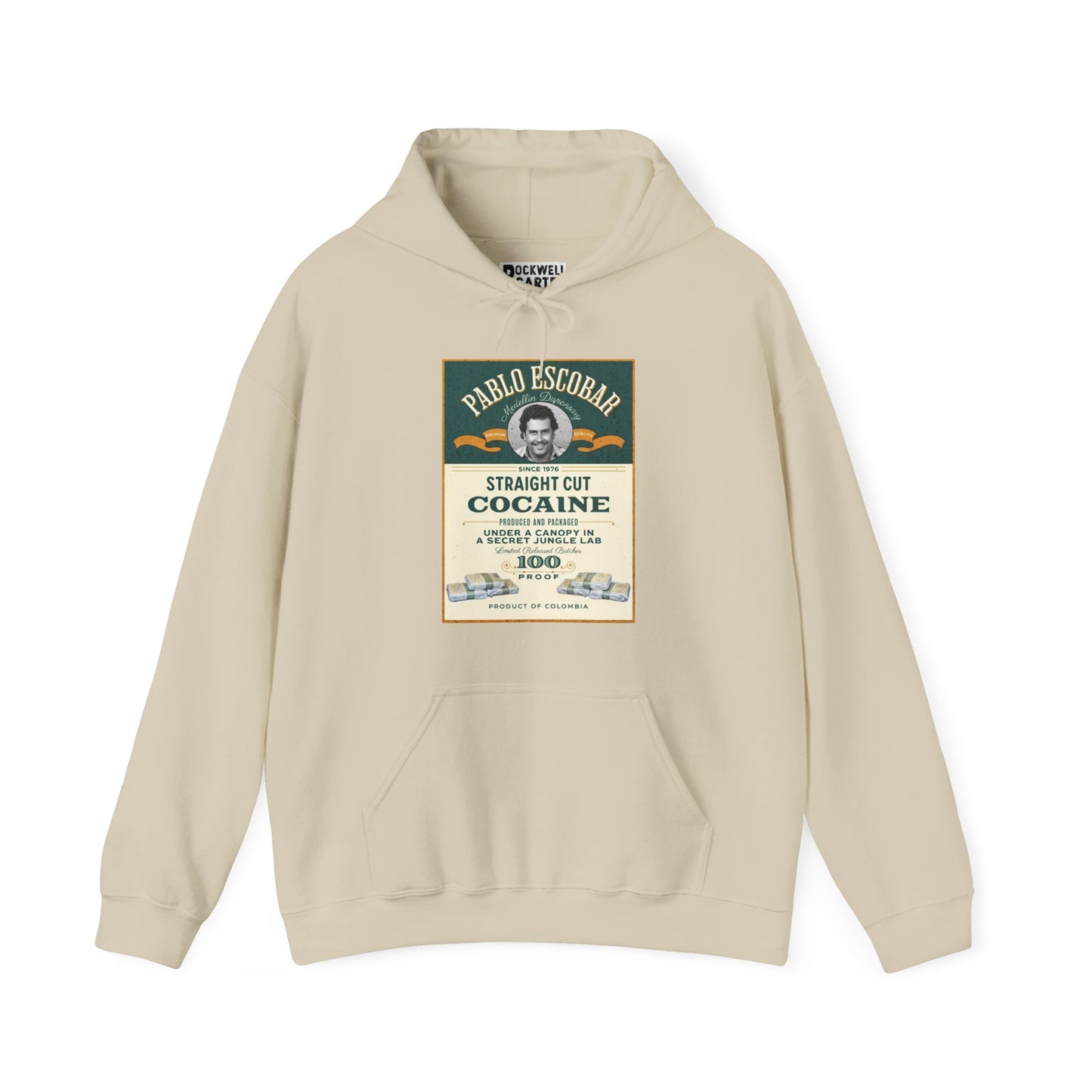 Pablo Escobar: Straight Cut Cocaine NL Unisex Heavy Blend™ Hooded Sweatshirt