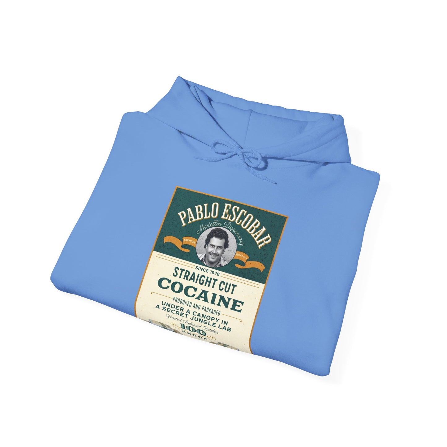 Pablo Escobar: Straight Cut Cocaine NL Unisex Heavy Blend™ Hooded Sweatshirt
