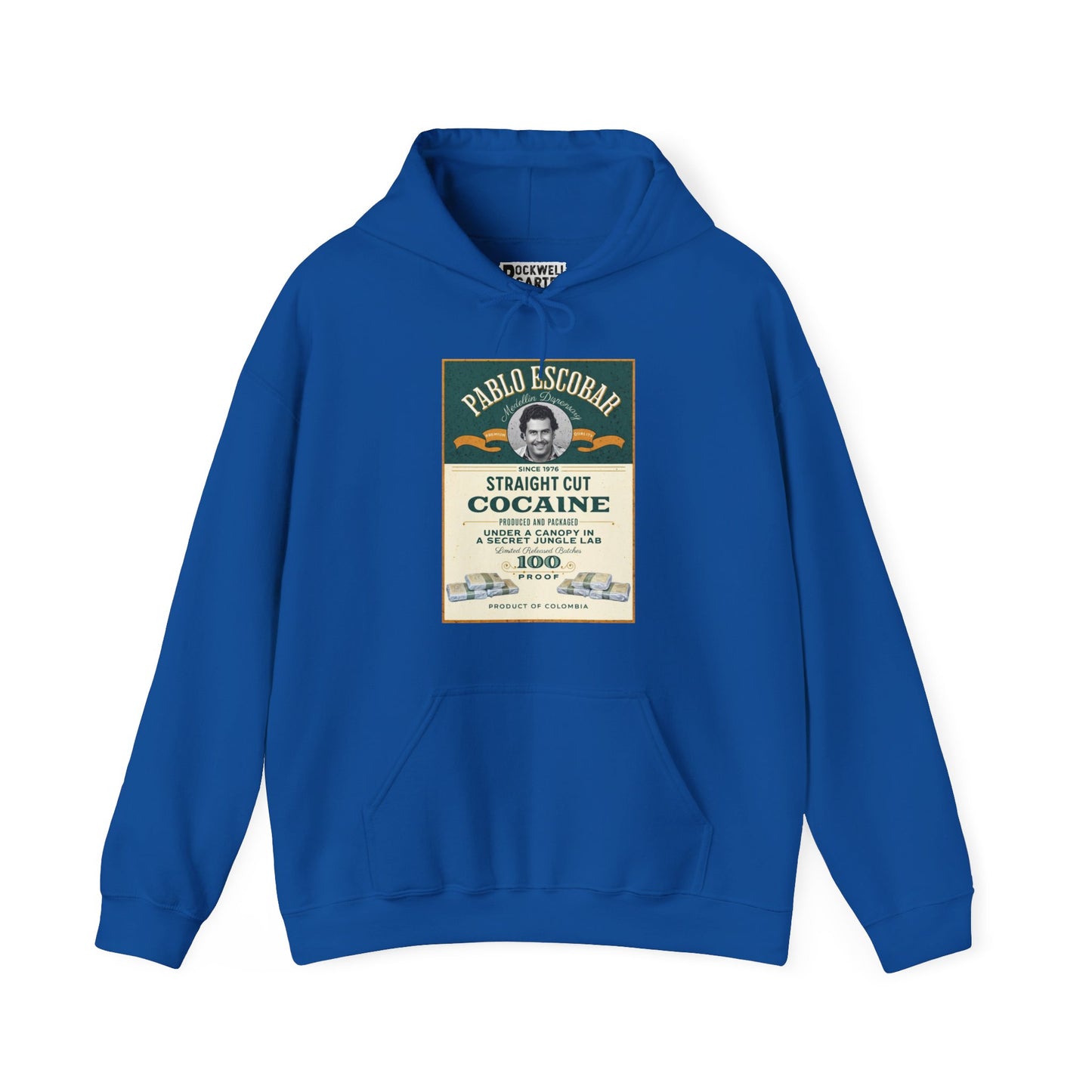 Pablo Escobar: Straight Cut Cocaine NL Unisex Heavy Blend™ Hooded Sweatshirt